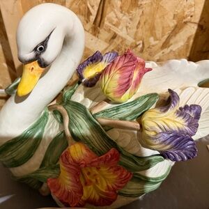 Colorful Swan Ceramic Planter